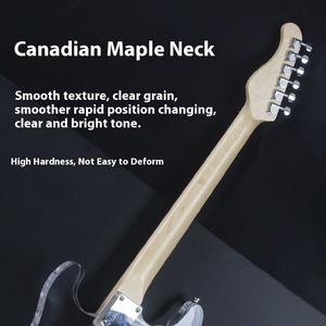 Nuova <span class=keywords><strong>Chitarra</strong></span> Elettrica ST in Cristallo a Bobina Singola e Doppia all'Ingrosso in Acrilico Trasparente per Principianti Stile <span class=keywords><strong>Rock</strong></span> in Legno Massello - Product Image 4