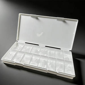 Kuku Palsu Gel Baru dengan Garis Pembatas Tengah 300pcs X Set Ujung Kuku Penutup Penuh yang Praktis - Product Image 6