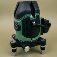 Niveau laser vert professionnel industriel DIY 5 lignes 360° auto-nivelant 16 points Outil de traçage horizontal/vertical 18650