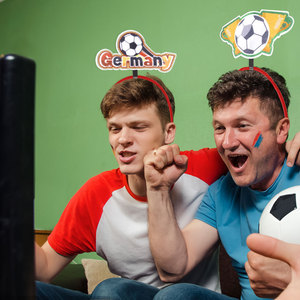 <span class=keywords><strong>Headband</strong></span> kualitas tinggi penggemar cangkir Sepak Bola Eropa Jerman 2024 baru klub tema sepak bola pesta populer cheerleader karnaval - Product Image 4