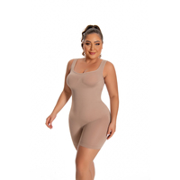 Body sculptant sans couture pour femme grande taille avec logo personnalisable, effet gainant ferme pour la taille, amincissant fessier et ventre