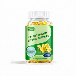 Capsules molles de soutien métabolique des graisses, 60 pièces, complément alimentaire naturel à base de plantes, favorise le confort digestif, maintient l'énergie pour les adultes - Product Image 1