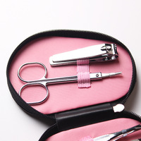 Ensemble de manucure classique FLYHIGH en acier inoxydable 5-en-1, coupe-ongles, boîte cadeau, ciseaux, lime, professionnel, portable, durable, logo personnalisé