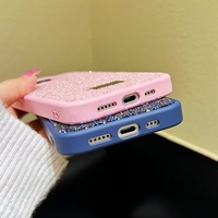 Coque de téléphone portable en TPU de luxe incrustée de diamants, adaptée à l'iPhone 13, avec motif, coque de téléphone portable de luxe résistante aux chocs