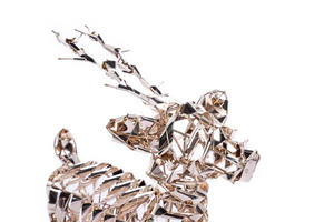 Adorno navideño de Reno de lentejuelas festivas de plástico/Metal decoración interior/exterior diseño personalizable para vacaciones románticas - Product Image 5