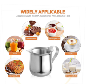 Cà Phê Hiện Đại Phụ Kiện Sữa Frother Jug Đổ Creamer Thép Không Gỉ Bình Sữa Latte Nghệ Thuật Cup Với 4 Kích Thước - Product Image 3