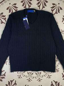 Pull Brodé Logo <span class=keywords><strong>RL</strong></span> Ralph Vrai Visuel Tricoté Torsadé Col en V Automne-Hiver Pour Femme - Product Image 5