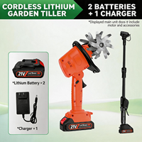 Motoculteur Électrique Sans Fil Micro Rotavator 550W 21V Lames Métalliques Durables pour Aménagement du Sol, Désherbage, Jardin et Ferme