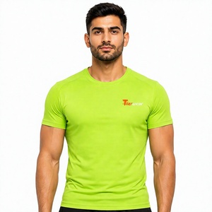 T-shirt de compression pour homme, manches courtes, tissu jersey léger, col rond, coupe classique, séchage rapide, écologique - Product Image 1