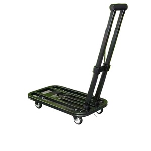 Carretilla Plegable de Plataforma Plana, Carro de Transporte Portátil para Entrega de Carga, Compras Domésticas, Material PP, 6 Ruedas, Ensamblado - Product Image 4