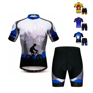 Cycling Jersey Sets Men Oem Quick Dry Short Sleeve Custom Bike Jerseys Ciclismo Bicycle Wear Cycling Apparel