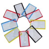 Slim PVC Pocket Credit Card Size Transparent Handheld Magnifier with Magnification Lens for Home Reading