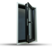 Ventana Francesa Abatible con Mosquitera Desmontable, Cierre de Seguridad para Niños, Marco de Aluminio Ligero, Vidrio Insonorizado, Fácil Operación, 5 Años de Garantía
