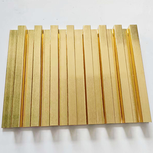 Sang Trọng Vàng Thân Thiện Với Môi Thời Trang Lồng Vào Nhau Trang Trí Nội Thất WPC Tường Bảng Điều Khiển Bảng 3D Tường Nghệ Thuật Bảng Điều Chỉnh Nhiều Kích Thước - Product Image 2