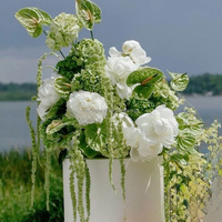 Kunstzijde Groene Witte Phalaenopsis Hortensia Cascade 70 Bloemenbal voor Bruiloft Tafeldecoratie Leverancier Evenement