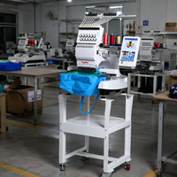 Machine à broder à tête unique 12 aiguilles, machine à broder automatique multicolore pour chapeaux 3D, chaussures, chaussettes