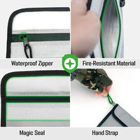 Sac à documents ignifuge et imperméable en fibre de verre avec fermeture éclair pour objets de valeur, dossiers A4/A5, taille et couleur personnalisables
