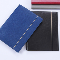 Carpeta multifuncional A4 de cuero para notebook commerce, Oficina concisa, creatividad y LOGO personalizado, suministros de oficina