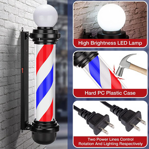 Outdoor wall-mounted rotating barber pole salon door <b>sign</b> hair salon <b>sign</b> outdoor barber pole Custom UK\US\AU\EU plug 110-240V - Product Image 3
