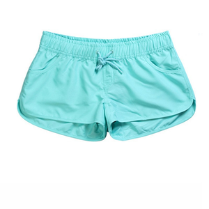 <span class=keywords><strong>Short</strong></span> <span class=keywords><strong>de</strong></span> <span class=keywords><strong>bain</strong></span> décontracté pour <span class=keywords><strong>femme</strong></span>, séchage rapide, respirant, pour la plage et le surf, taille élastique, logo personnalisé, toile unie - Product Image 3