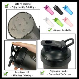 Wholesale Custom Logo BPA Free Plastic for 400ml/600ml/1000ml Sport Gym Fitness Leak-Proof Dishwasher Safe - Product Image 4