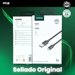 Cable de Datos Ugreen de 2 Metros USB-A a Micro-USB 2.0, Cable de Carga y Sincronización de Cobre Puro para Dispositivos Android, Carga Rápida de 18W 2A, PVC - Product Image 4