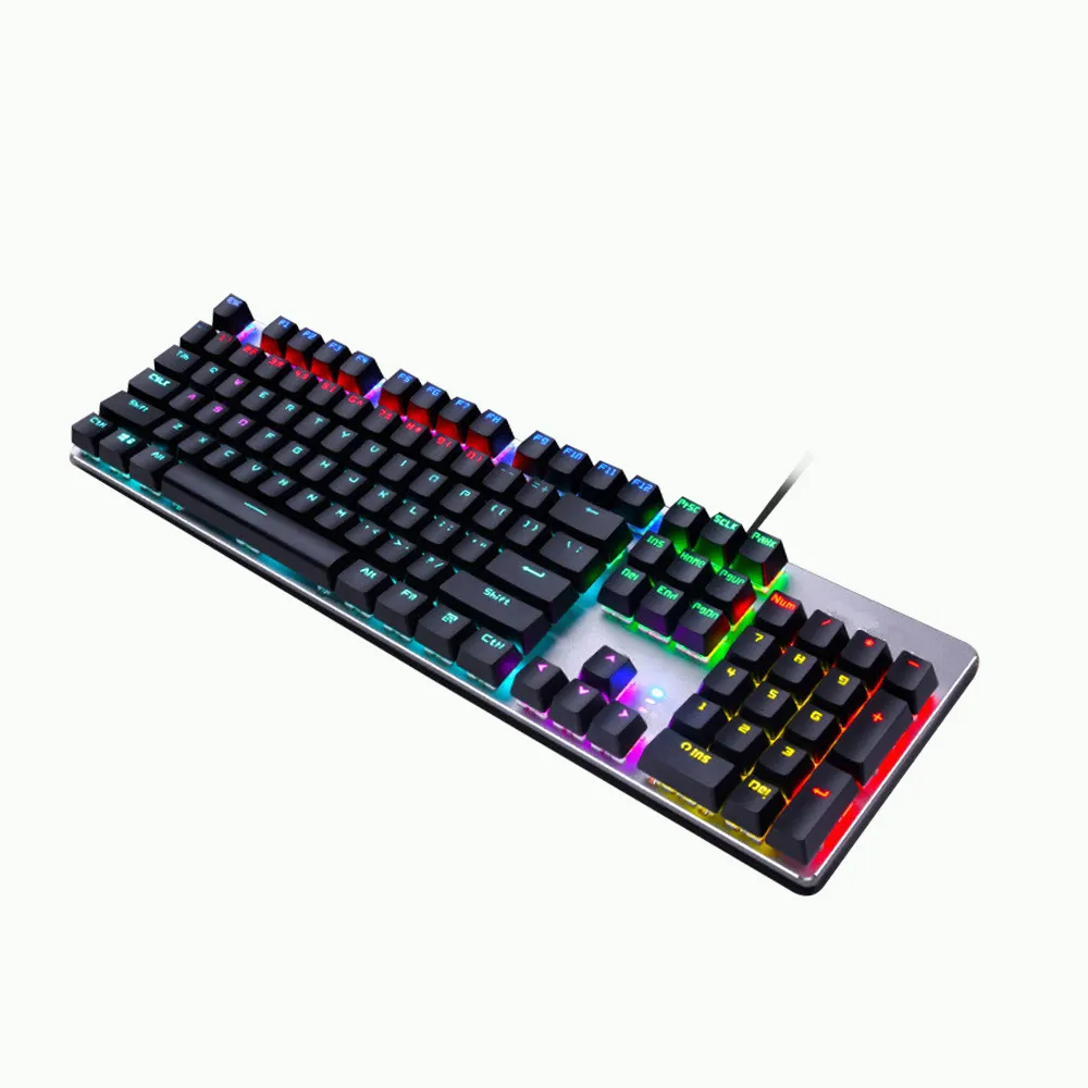 top sale ce fcc rohs led wired usb backlight oem pc computer led rgb gaming best wired mechanical keyboard