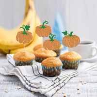 Herbst Thanksgiving Kürbis Cupcake Karte für Baby Shower Kuchen Dekoration Festliche Weihnachten und Ostern Thema