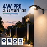 Farola Solar de 4W para Montaje en Poste, IP65 Impermeable, Alto Brillo, para Iluminación de Áreas Pequeñas