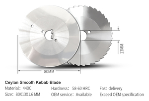 Lame de rechange Dibeksan <span class=keywords><strong>DEVRAN</strong></span> 80 mm pour coupe-döner, lame double pour machine à döner - Product Image 2