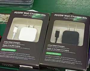 2024 New Arrival PD 20W chúng tôi cắm cổng kép tường sạc với 1m <span class=keywords><strong>USB</strong></span> C để C Cáp điện thoại di động Phụ Kiện Bộ dụng cụ - Product Image 6