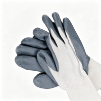 Gants de travail enduits de latex, paume enduite de latex, gants de sécurité en coton tricoté pour la construction