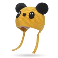 Gorro de Punto Cálido para Niños de Jardín de Infancia, Protección para los Oídos a Prueba de Frío, Gorro Infantil de Nailon con Diseño de Panda