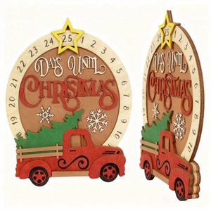 Pafu, cuenta regresiva de <span class=keywords><strong>Navidad</strong></span>, camión de árbol rojo, decoración SVG, cuenta regresiva <span class=keywords><strong>para</strong></span> <span class=keywords><strong>Navidad</strong></span>, archivos cortados con láser, días hasta <span class=keywords><strong>Navidad</strong></span>, calendario de madera - Product Image 4