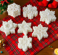Bougie parfumée de flocon de neige de noël décor d'arôme de vacances atmosphère festive coffret cadeau créatif décoration de Table à la maison bougie parfumée