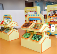 Parque Infantil Interior Temático, Ciudad de Juegos, Estación de Bomberos, Cocina, Supermercado, Muebles de Juego de Imitación, Casa de Juego Suave