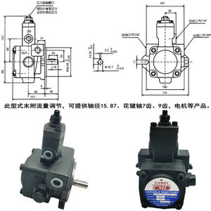 Bomba de aceite hidráulica de paletas variables CML VCM-SF-30D-10, 30 C/min, 70 kg/cm, fabricada en Taiwán - Product Image 2
