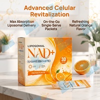 Bolsitas de Bebida Liposomal NAD+ de Naranja 10ml, Paquete Portátil de Bienestar Diario, 30 Porciones, Empaque Personalizado, Proveedor Mayorista OEM