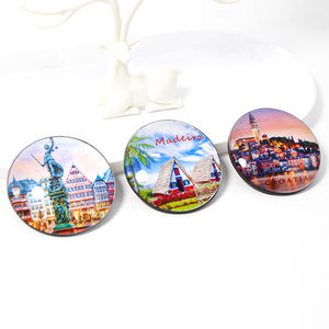 Imanes de Refrigerador de Cristal con Diseño de Ciudades de Viaje, Imanes Redondos para Nevera, Venta Directa de Fábrica - Product Image 6