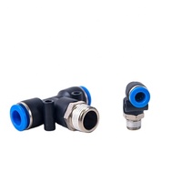 Adaptateur en T pivotant à connexion rapide 1/4 NPT, raccord pneumatique 6 mm PB
