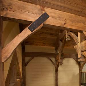 Plaque de pignon, support de connecteur en treillis enduit de poudre noire <span class=keywords><strong>poutre</strong></span> en <span class=keywords><strong>bois</strong></span> fixe, plaque de pignon décorative - Product Image 5