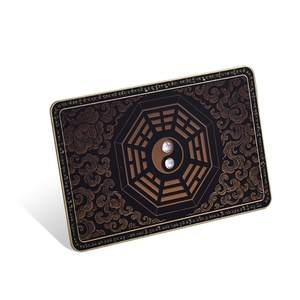 Carte de visite promotionnelle personnalisée en métal doré de haute qualité avec logo et motif, plaquée or SS - Product Image 1