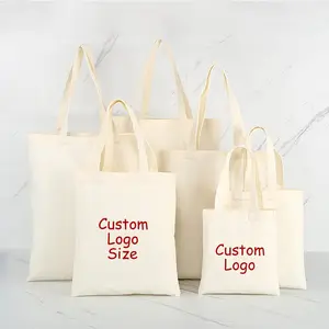 Fabrik Großhandel 12oz billige einfache Bio-Baumwolle Tasche recyceln Leinwand Einkaufstasche mit verschiedenen Größen