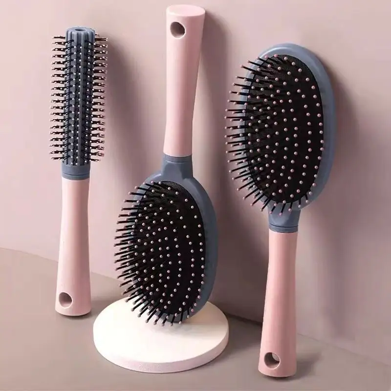 Top Quality Easy Clean Custom Almofada Couro cabeludo Massagem Styling Hairbrush Nylon Conjuntos Pente Ferramentas do salão Detangle Hair Brush