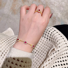 השנה החדשה S925 של השנה החדשה bangle צמיד מזל טוב עם סרט אוצרות אדום וסרט אדמת חצר אלסטי - Product Image 4