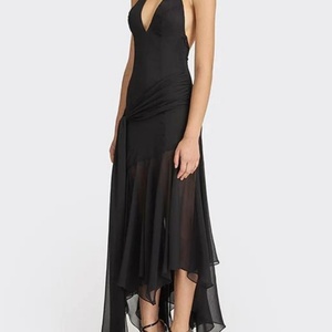 Vestido de Encaje de Color Sólido Personalizado, Nuevo Modelo 2025, con Tirantes Finos, Sin Mangas, Estilo Casual, Maxi Vestido para Damas - Product Image 2