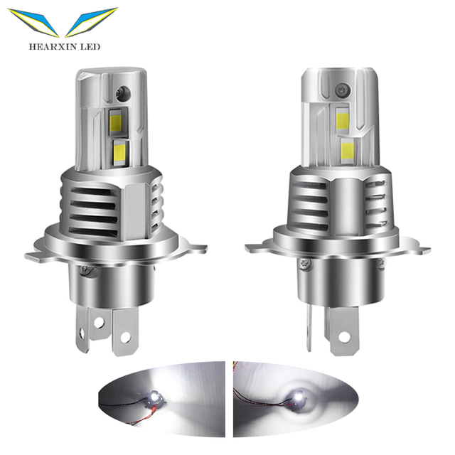 H1 H3 H7 H4 LED Motorcycle Car Headlight Bulbs 9005 9006 CSP LED High Low Beam Lamp Wireless Fanless Mini Size 6000K 12000LM