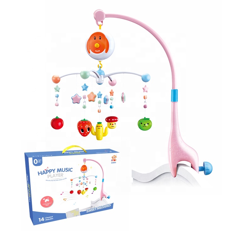 New Born Baby Musical Sleeping Toy Crib Mobiles Projection Baby Bed Bell