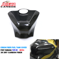 AISKA Cubierta Superior de Tanque Completa de Fibra de Carbono Seca 3K Real Estilo WSBK para Motocicleta Yamaha R1 R1M 2015-2026