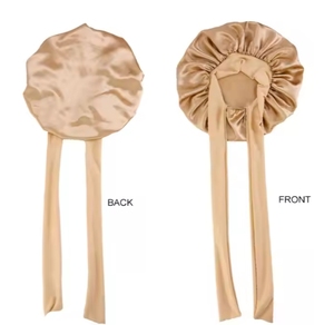 Bonnet de nuit en satin double couche pour femmes, avec bande à nouer, idéal pour cheveux bouclés - Cadeau promotionnel IStapromo - Product Image 5